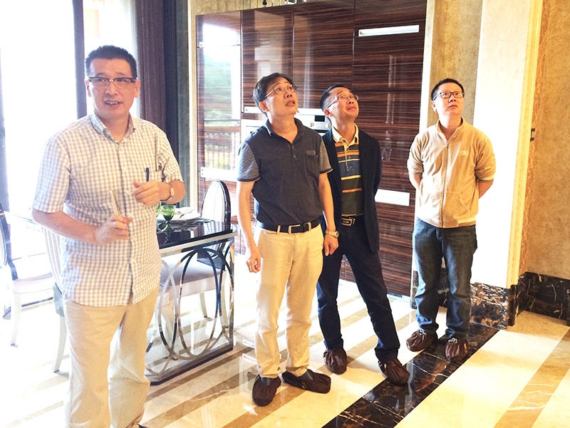 浙江省优秀建筑装饰工程评审专家对雅居乐•铂雅苑项目进行考察